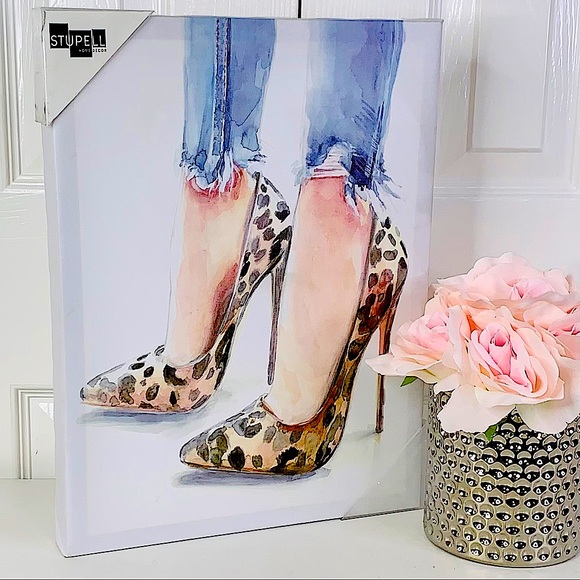 Stupell Other - 💗👠Girly Fashion Cheetah Heels Canvas Wall Art!